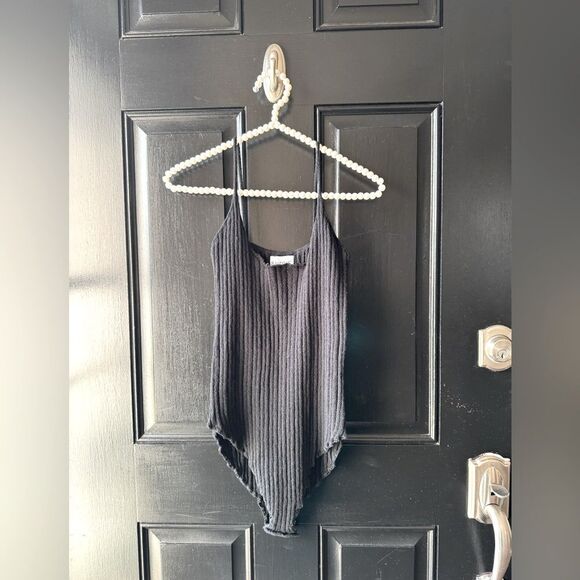 NWT SNDYS Black Ribbed Knit Bodysuit Size XS - Picture 4 of 8